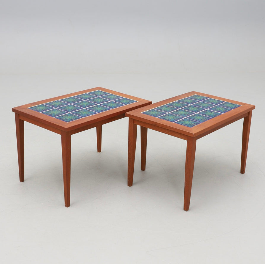 Pair of Tile Top Side Tables