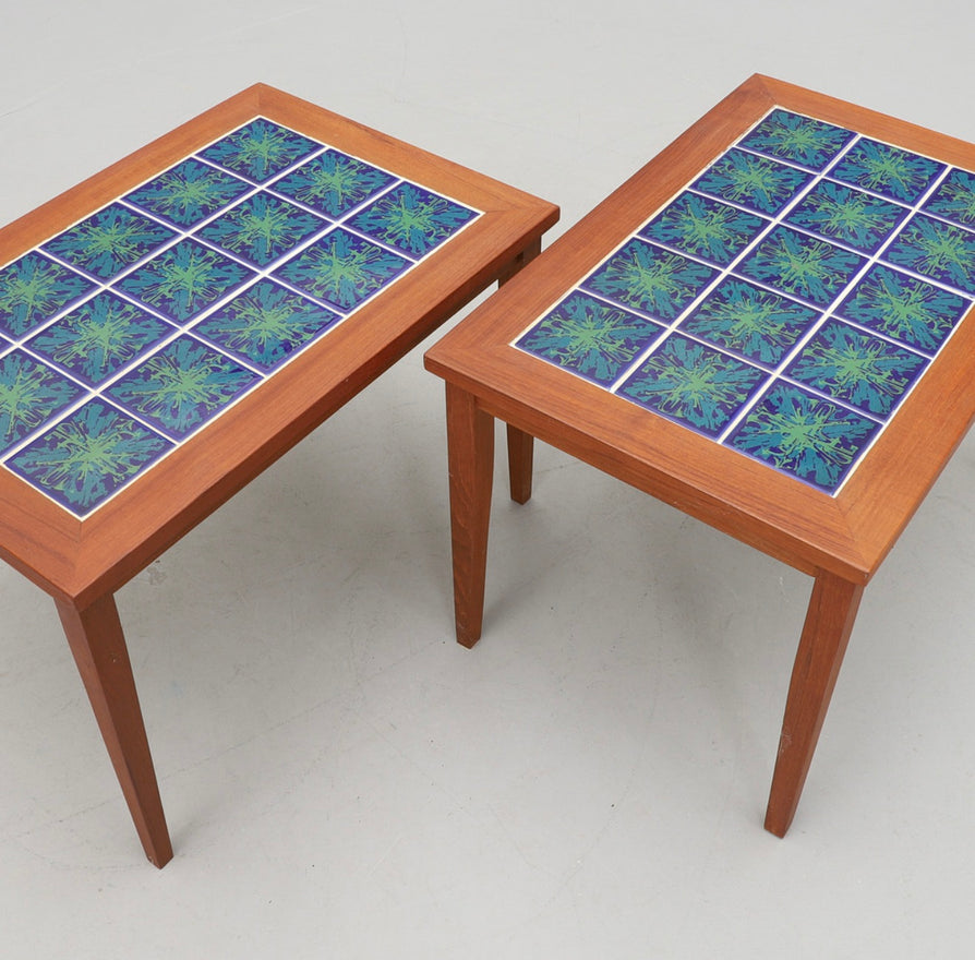 Pair of Tile Top Side Tables