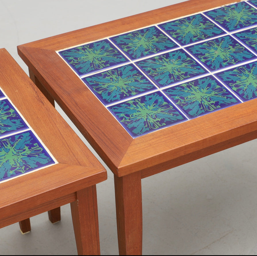 Pair of Tile Top Side Tables