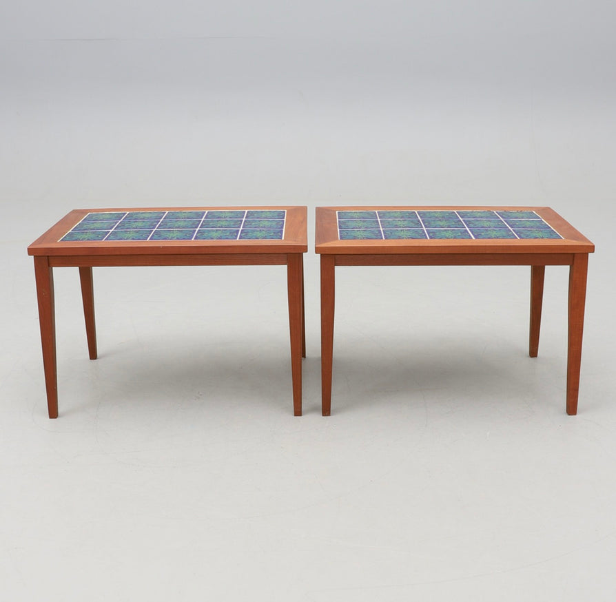 Pair of Tile Top Side Tables