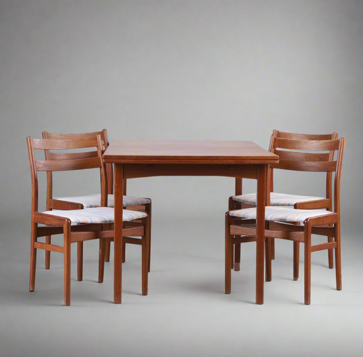 Four Swedish Dining Chairs in Teak