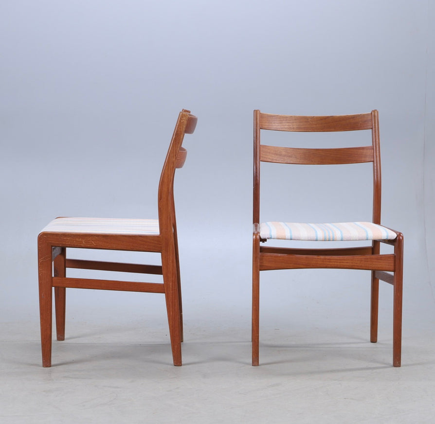 Four Swedish Dining Chairs in Teak