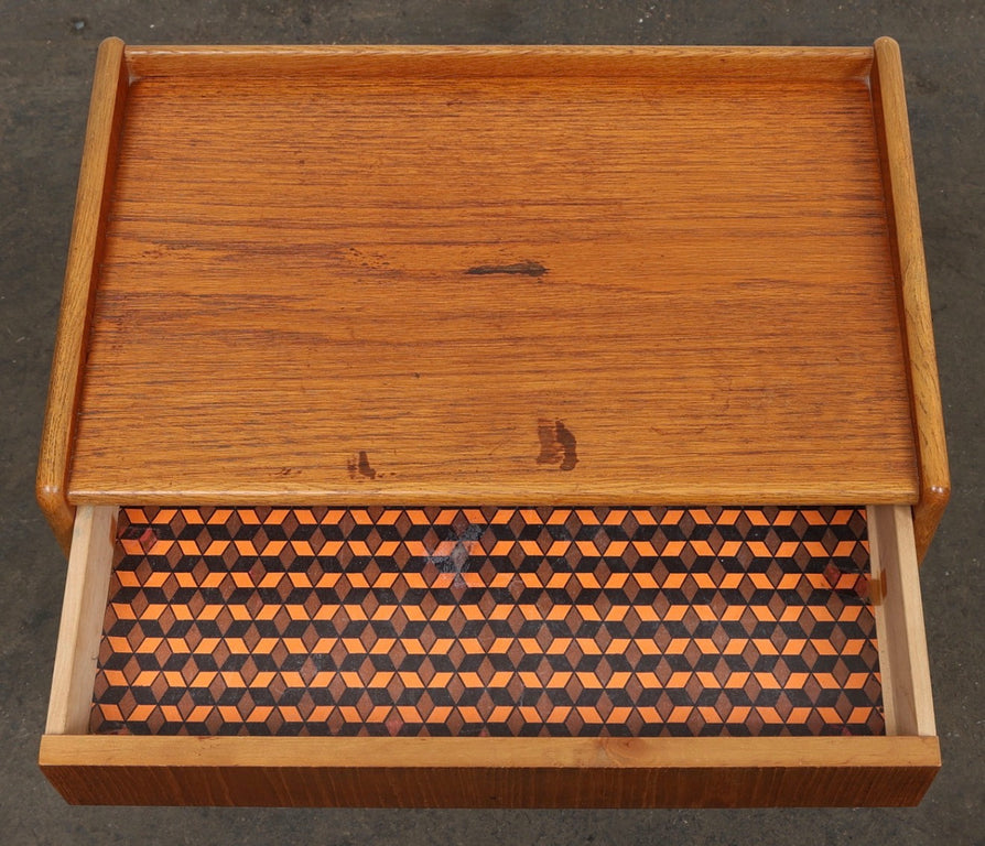 Swedish Bedside Table in Teak
