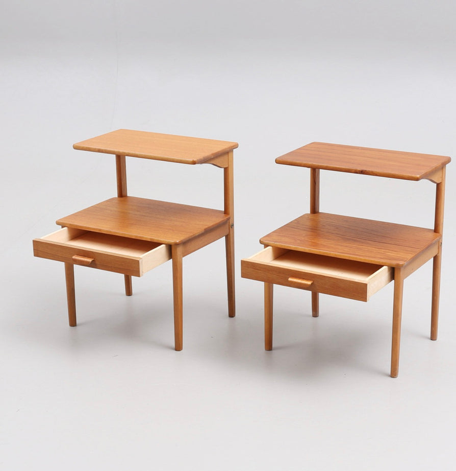 Pair of Teak Bedside Tables