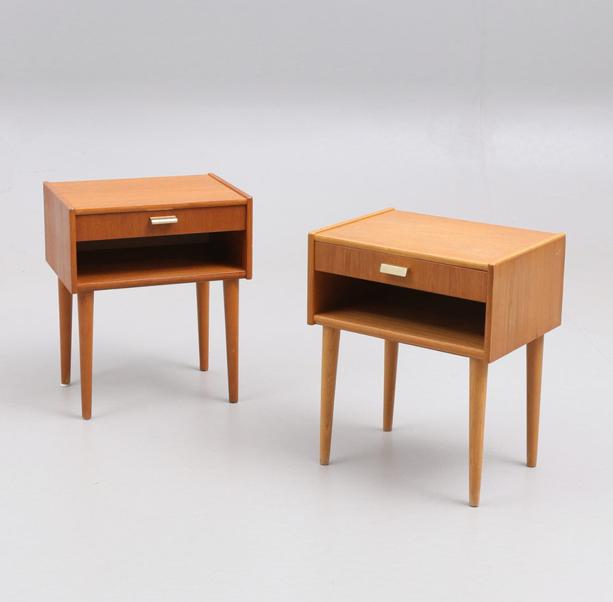 Pair of Teak Bedside Tables