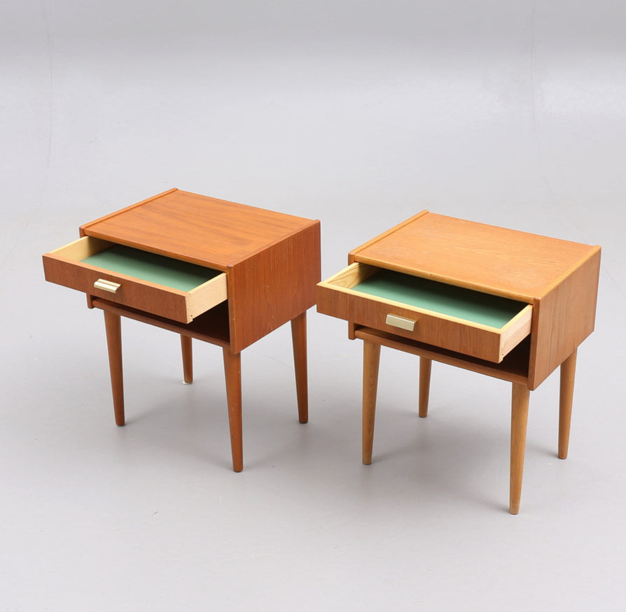 Pair of Teak Bedside Tables