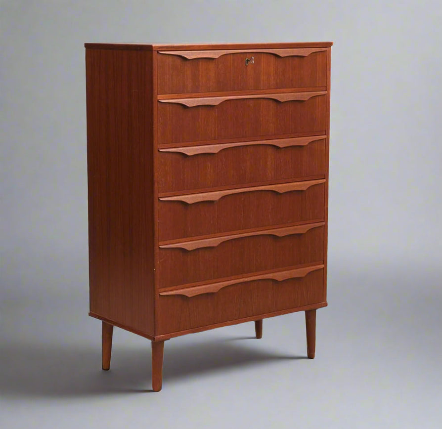 Large Danish Tallboy in Teak