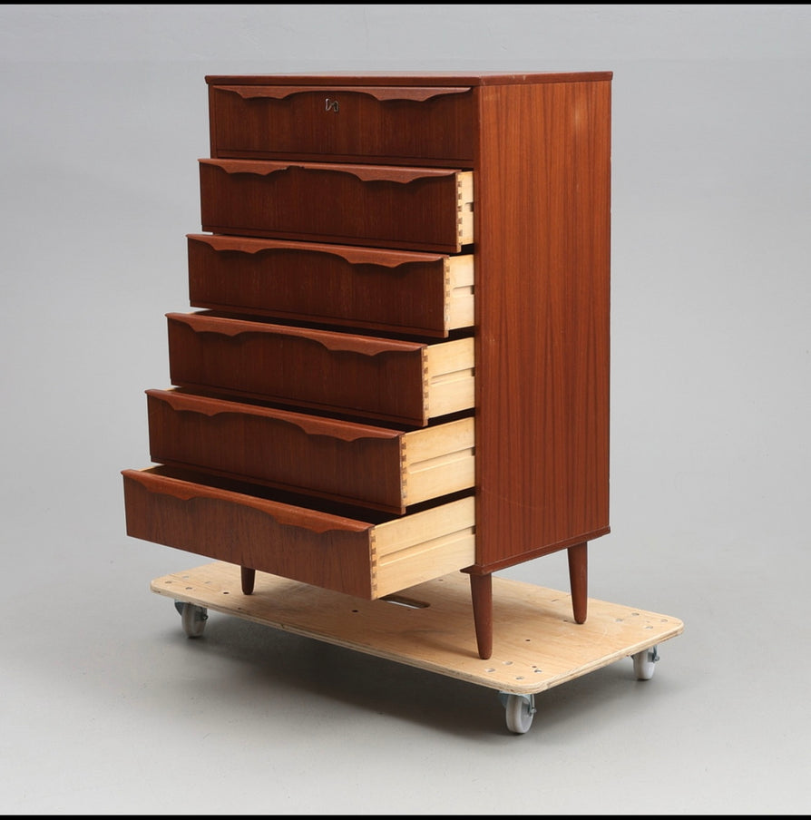 Large Danish Tallboy in Teak
