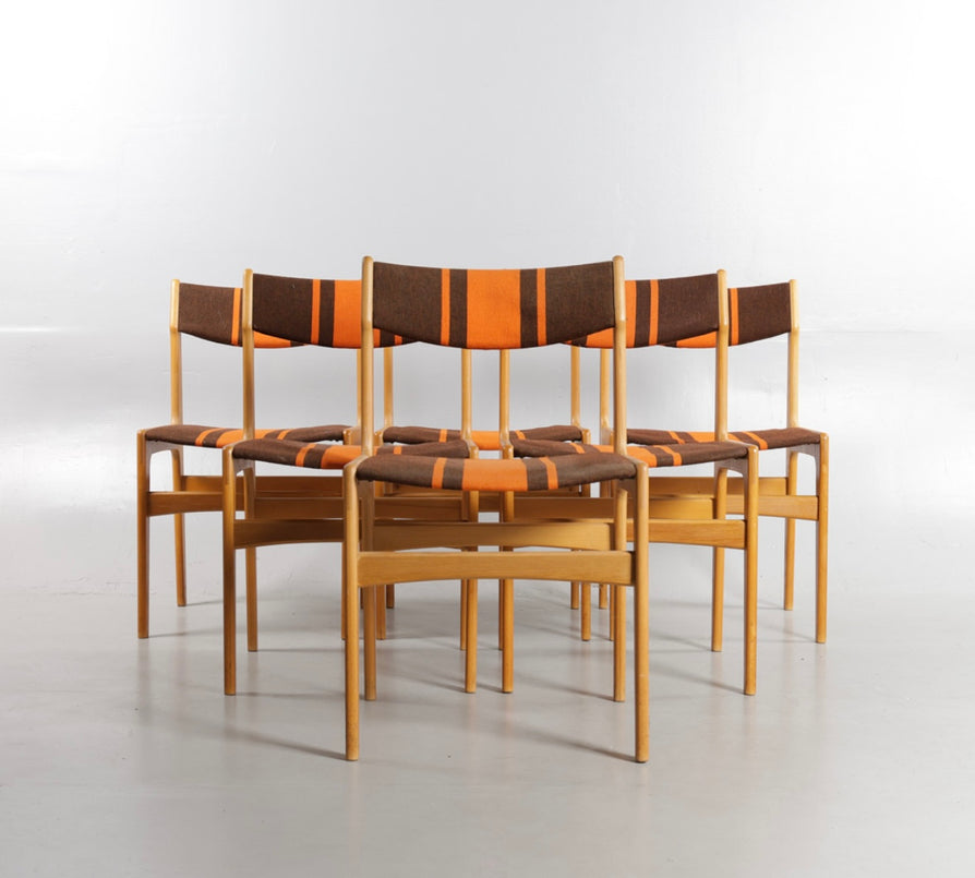 Six Erik Buch Dining Chairs in Oak