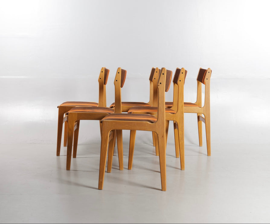 Six Erik Buch Dining Chairs in Oak