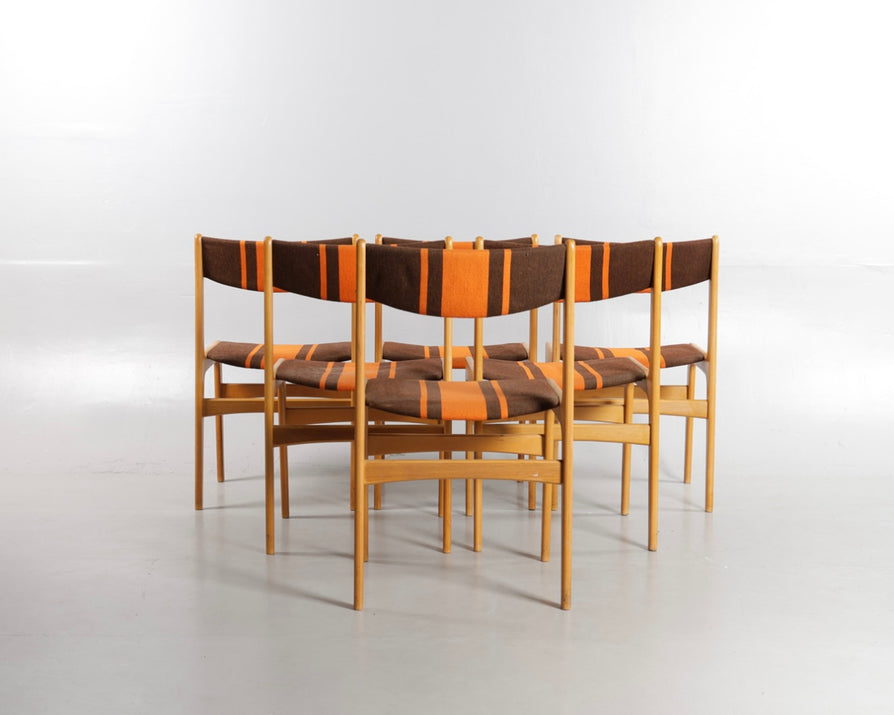 Six Erik Buch Dining Chairs in Oak