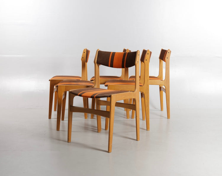 Six Erik Buch Dining Chairs in Oak