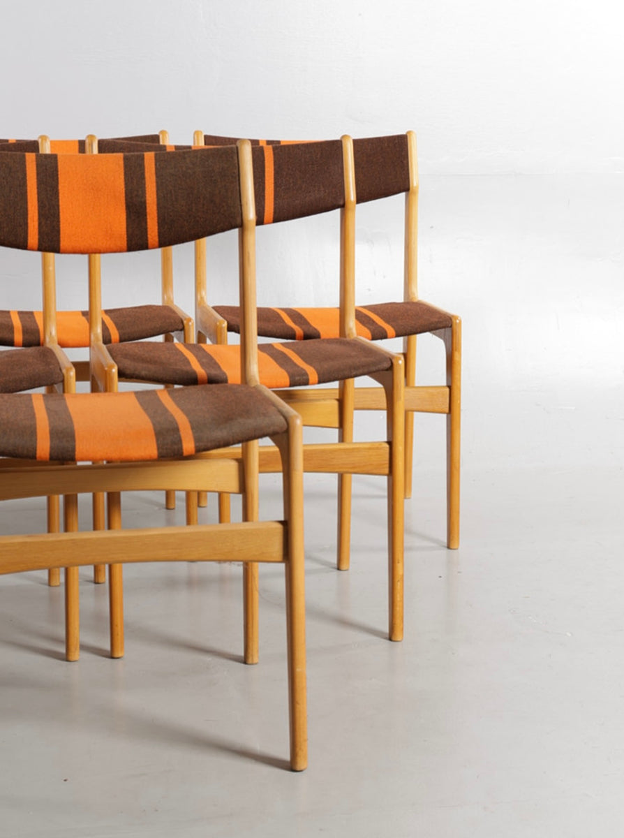 Six Erik Buch Dining Chairs in Oak