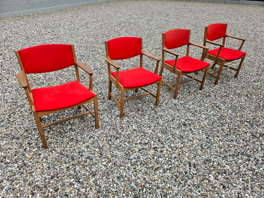 Danish Armchair in Oak & Wool