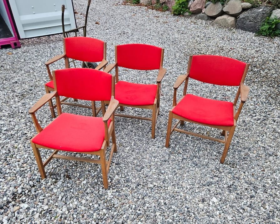 Danish Armchair in Oak & Wool