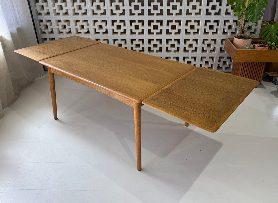 Danish Extension Dining Table in European Oak