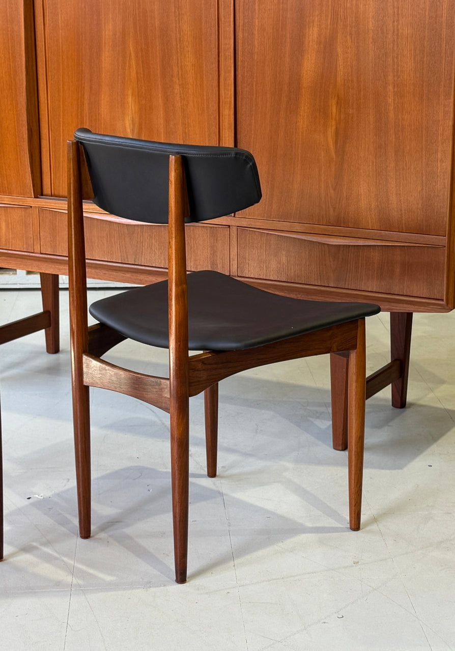 Four Danish Dining Chairs in Rosewood