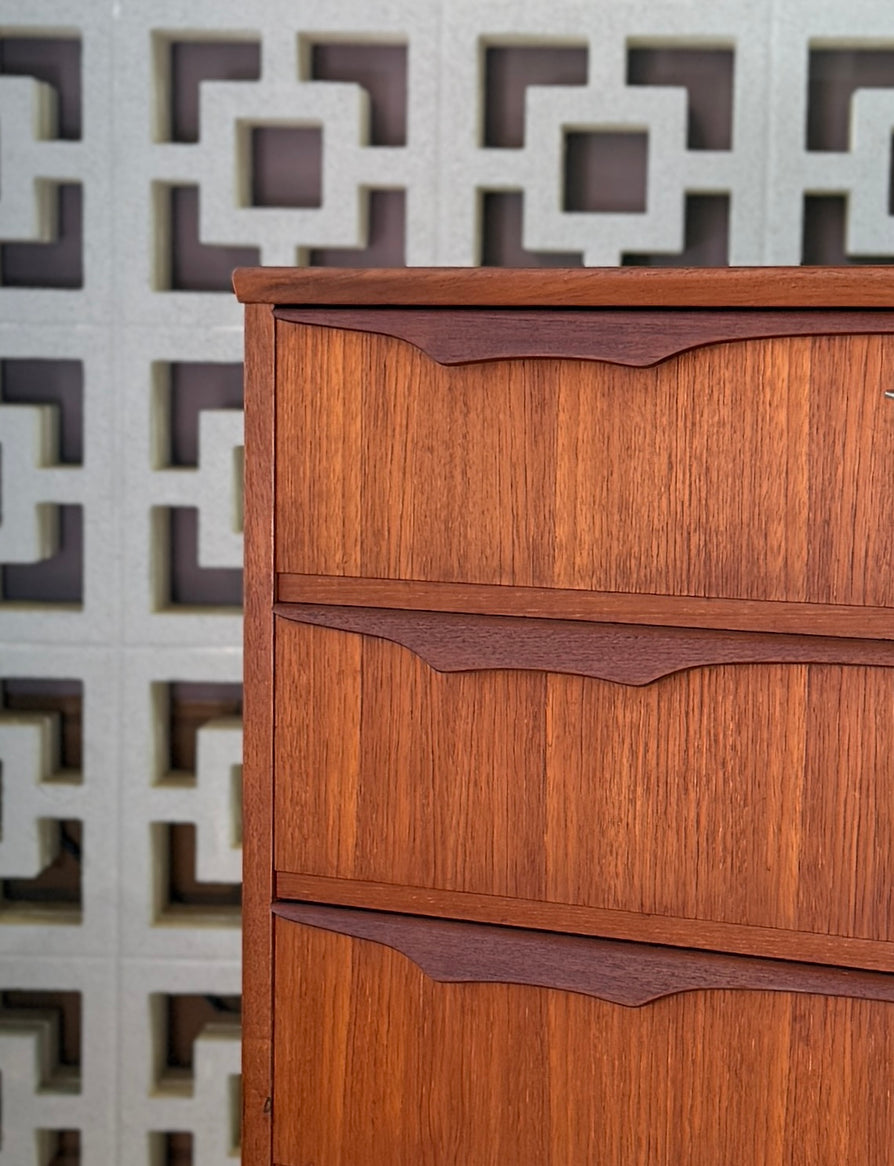 Large Danish Tallboy in Teak