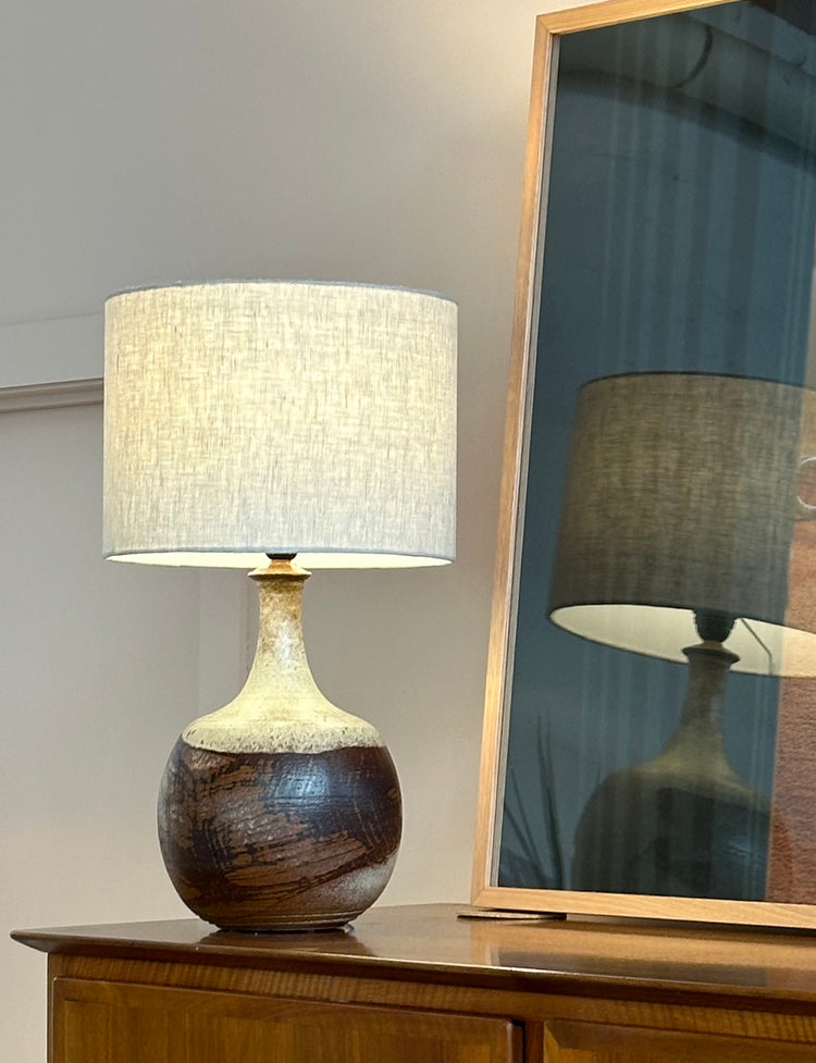 Large Danish Stoneware Table Lamp