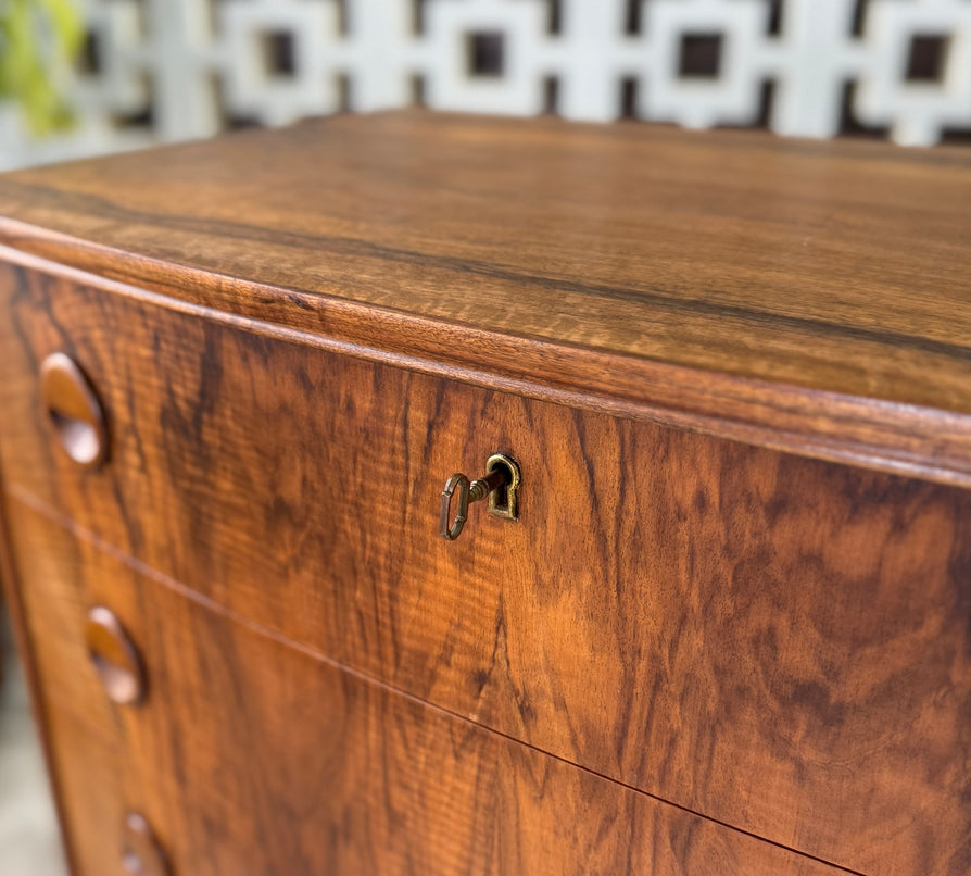 Danish Bow-Front Tallboy in Rosewood