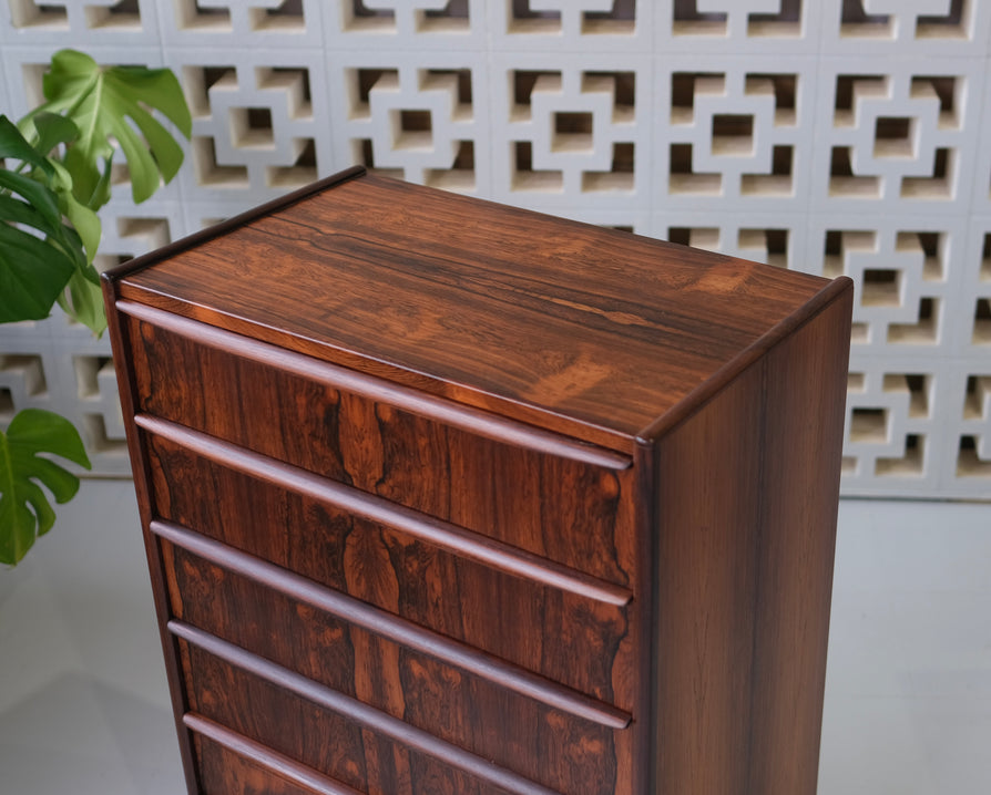 Danish Chest of Drawers in Rosewood