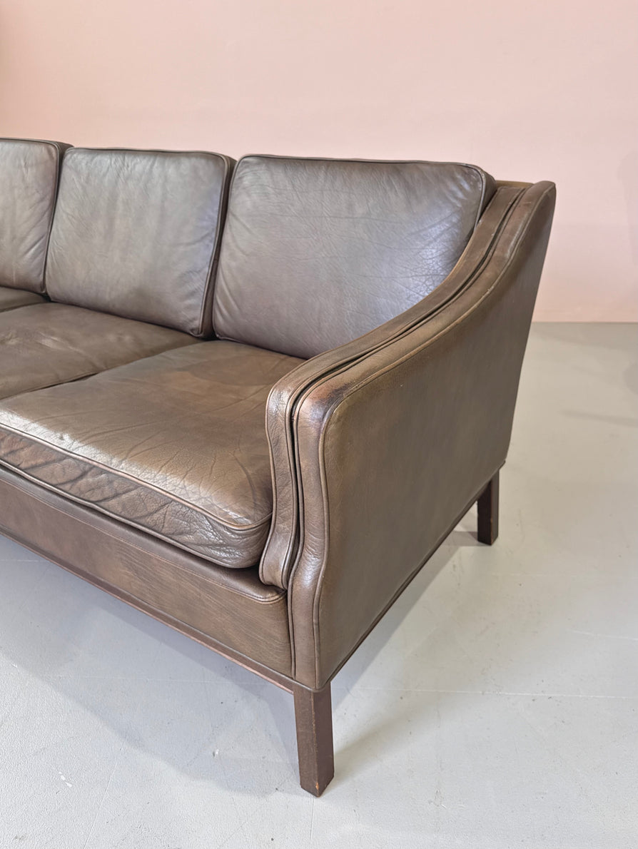 Three-Seater Sofa in Mushroom Leather