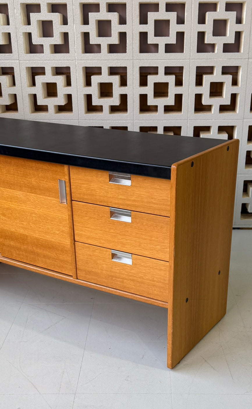 Mid-Century Sideboard / Desk Return in Oak