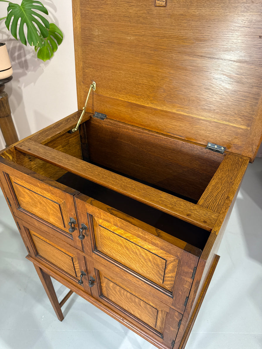 Elevated Cabinet in English Oak