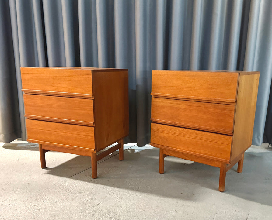 Pair of Parker Mid-Century Bedside Tables