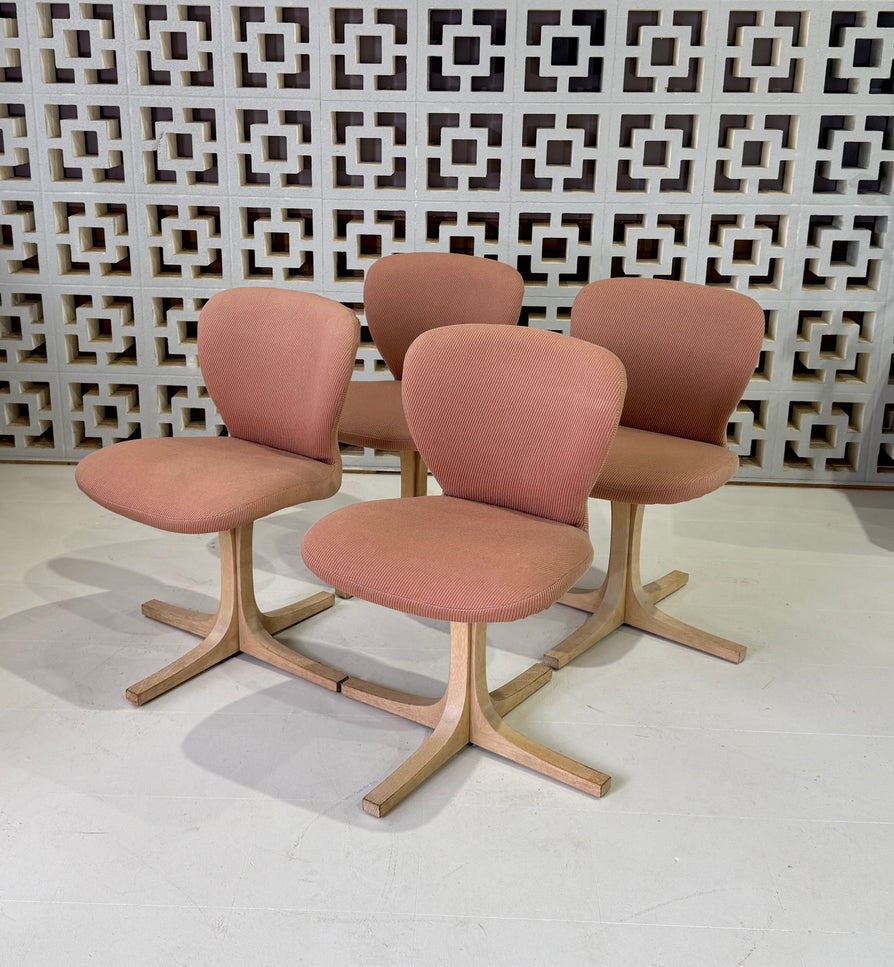 Set of Four Catt Swivel Dining Chairs