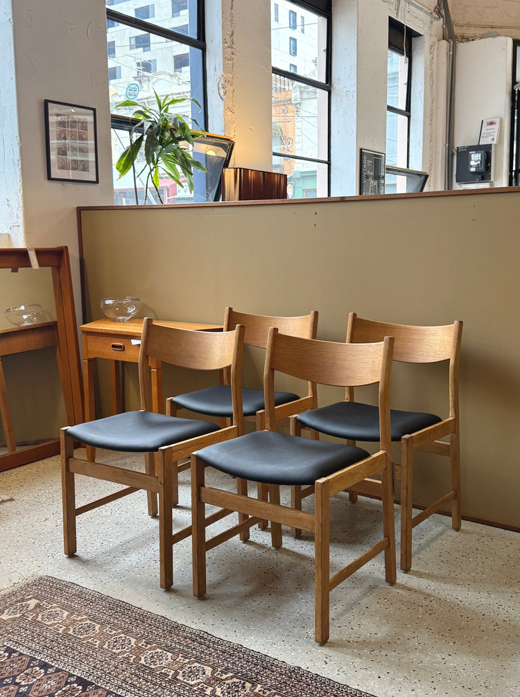 Set of Four Oak Dining Chairs by Farstrup