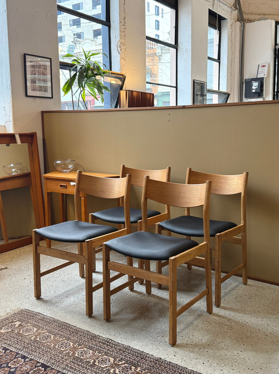 Set of Four Oak Dining Chairs by Farstrup