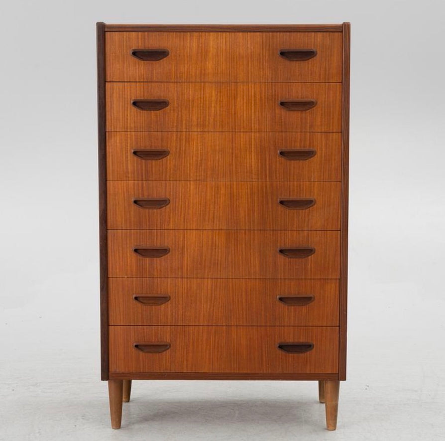 Large Danish Tallboy in Teak