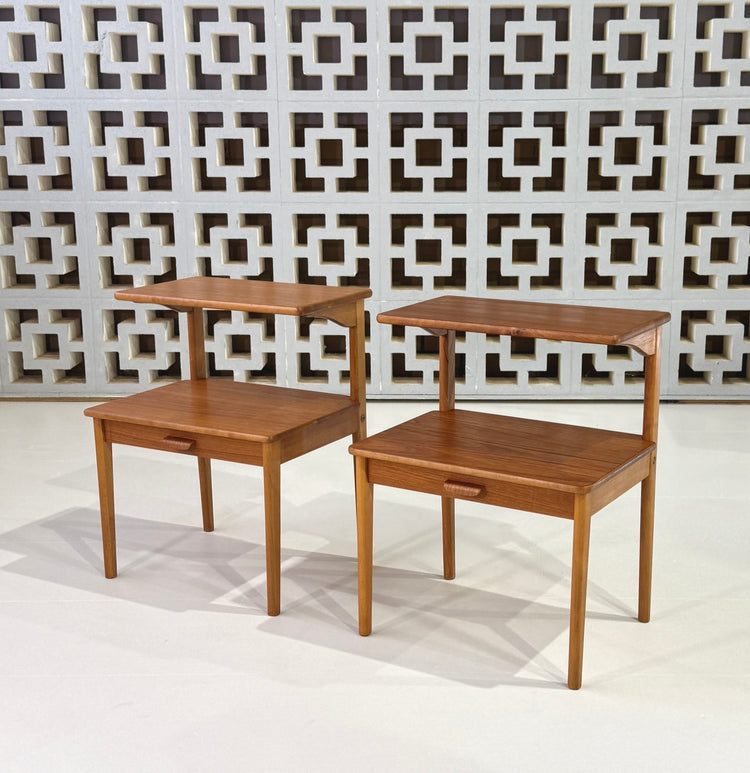 Pair of Teak Bedside Tables