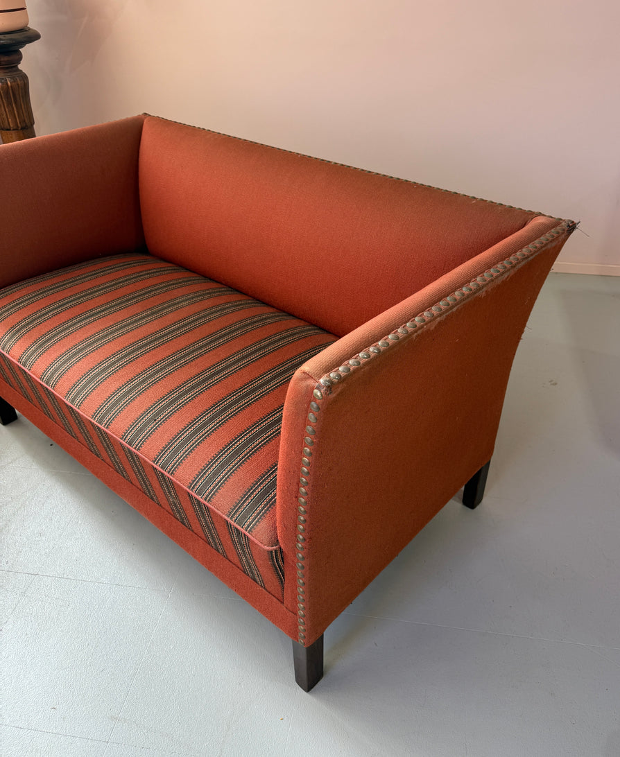 1950s Danish Box Sofa in Original Wool
