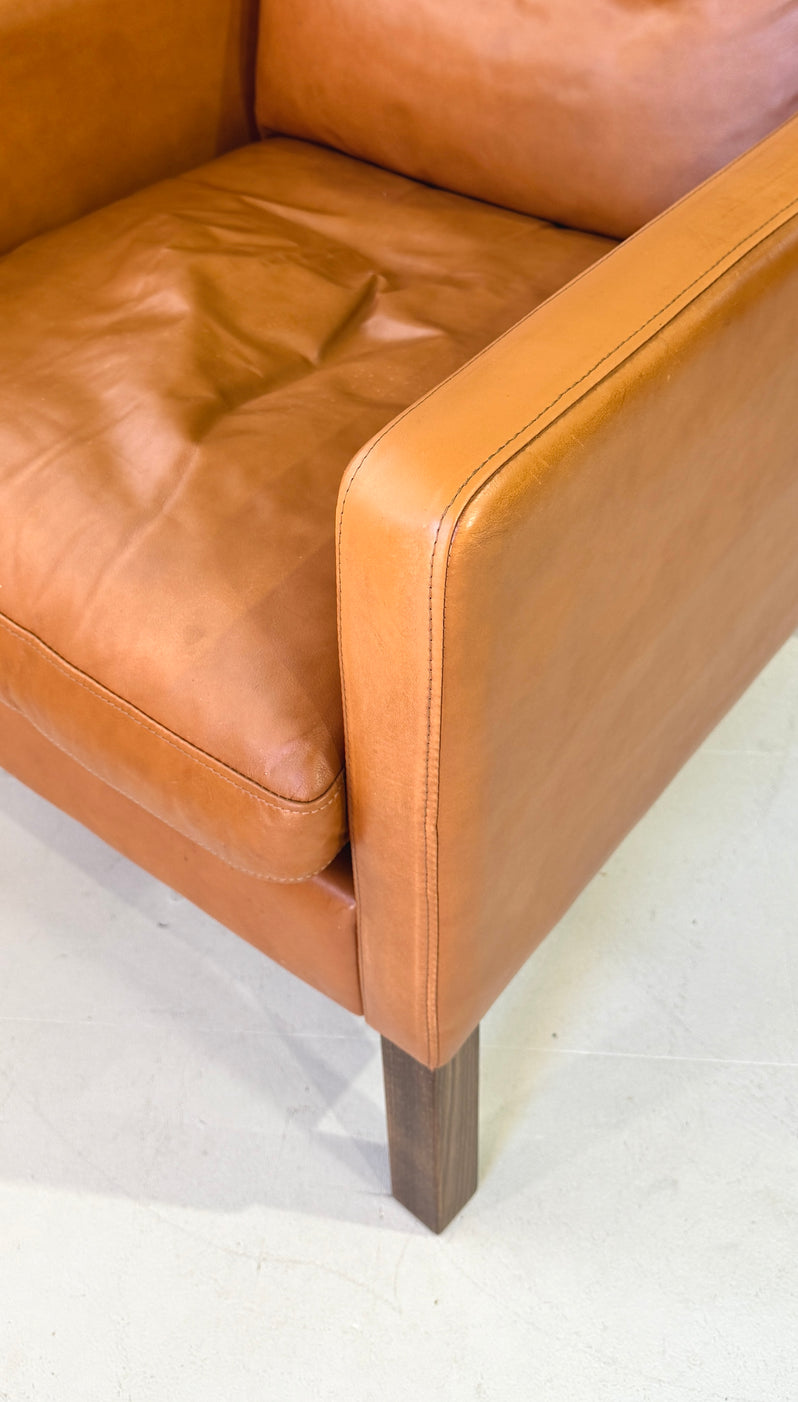 Danish Wing-Back in Tan Leather