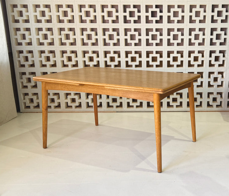 Danish Extension Dining Table in European Oak