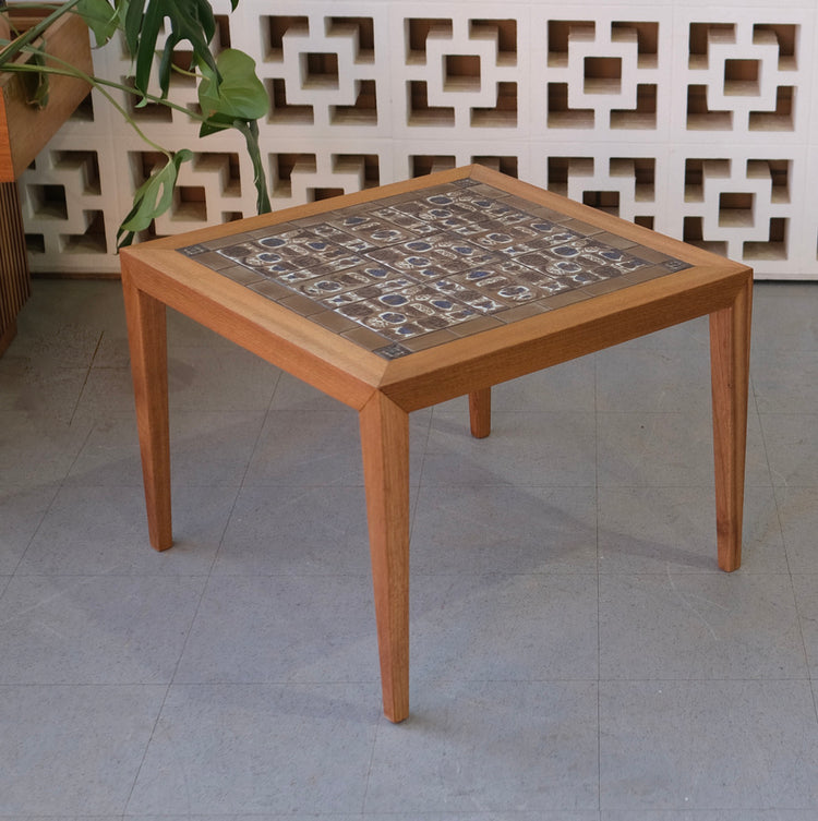Severin Hansen Corner Table with a Royal Copenhagen Tile Top