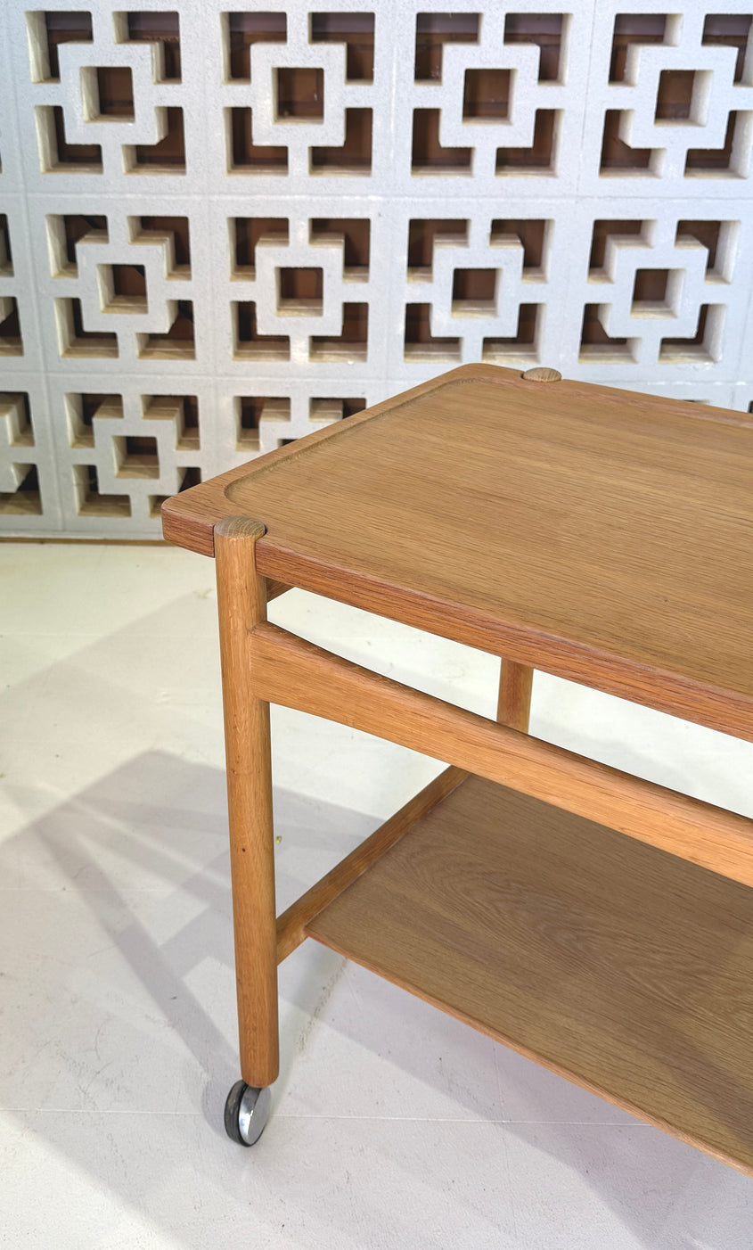 Hans Wegner Serving Trolley Cart In Oak