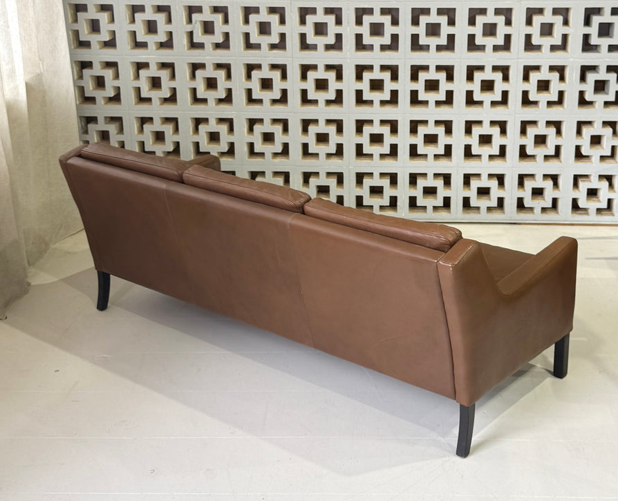 Three Seater Sofa in Brown Leather