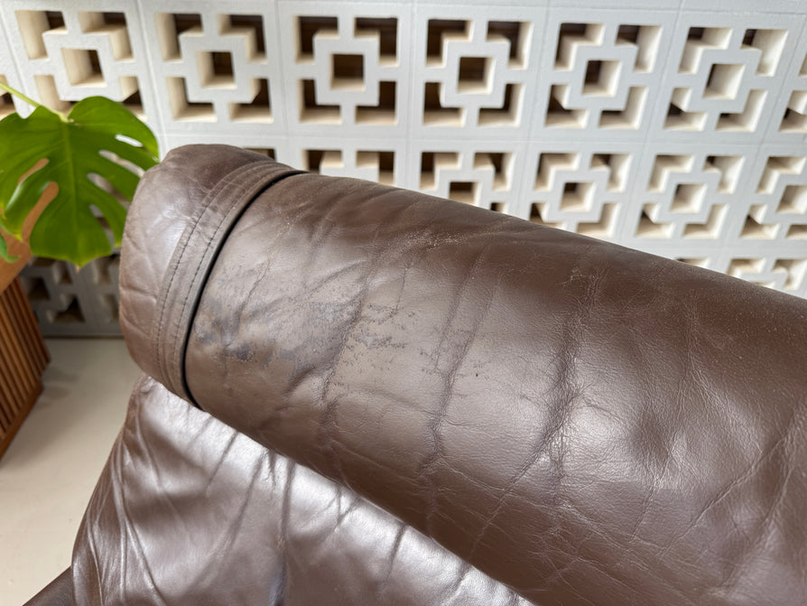 Tessa T21 Lounge Chair in Brown Leather