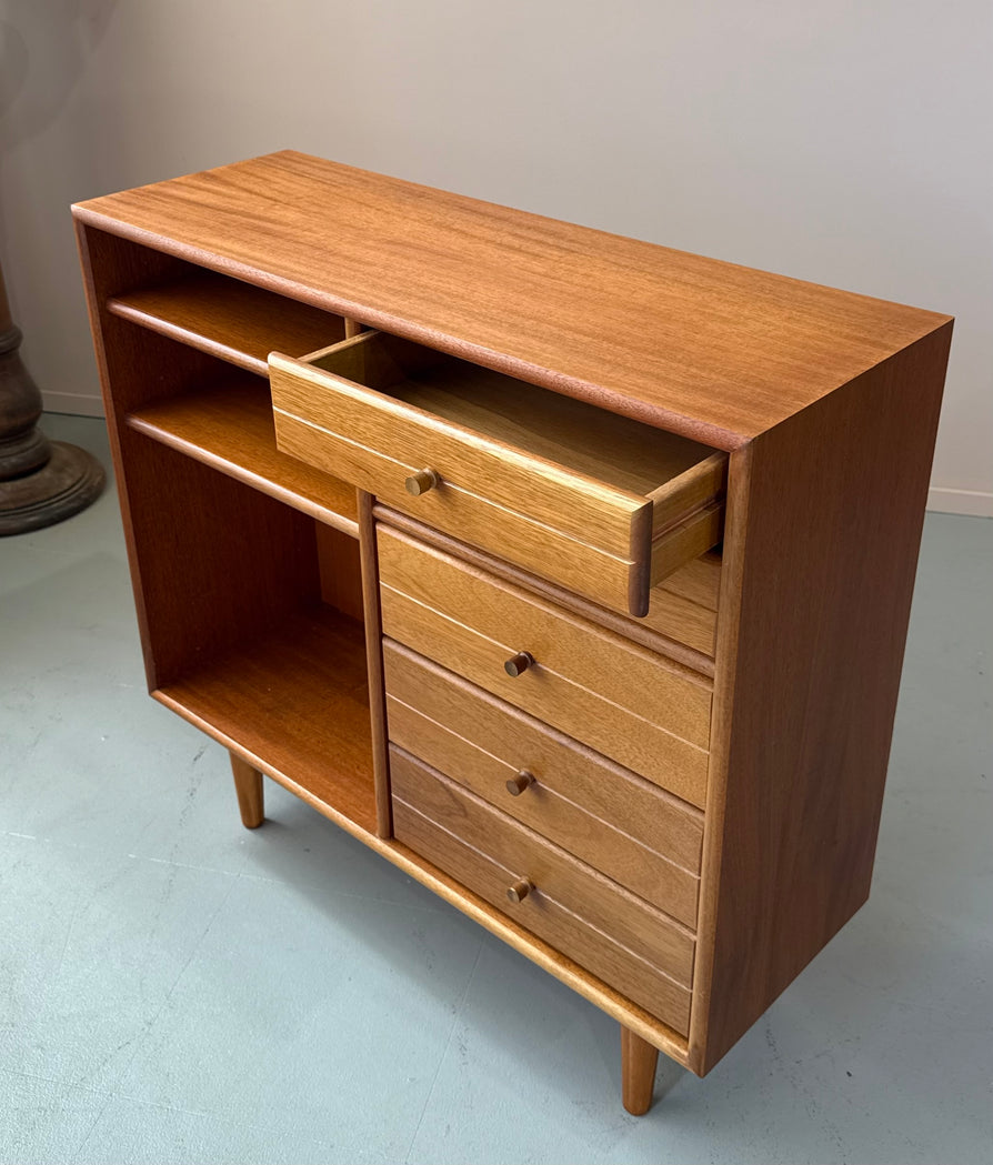 Small Danish Bookcase / Chest Unit in Teak