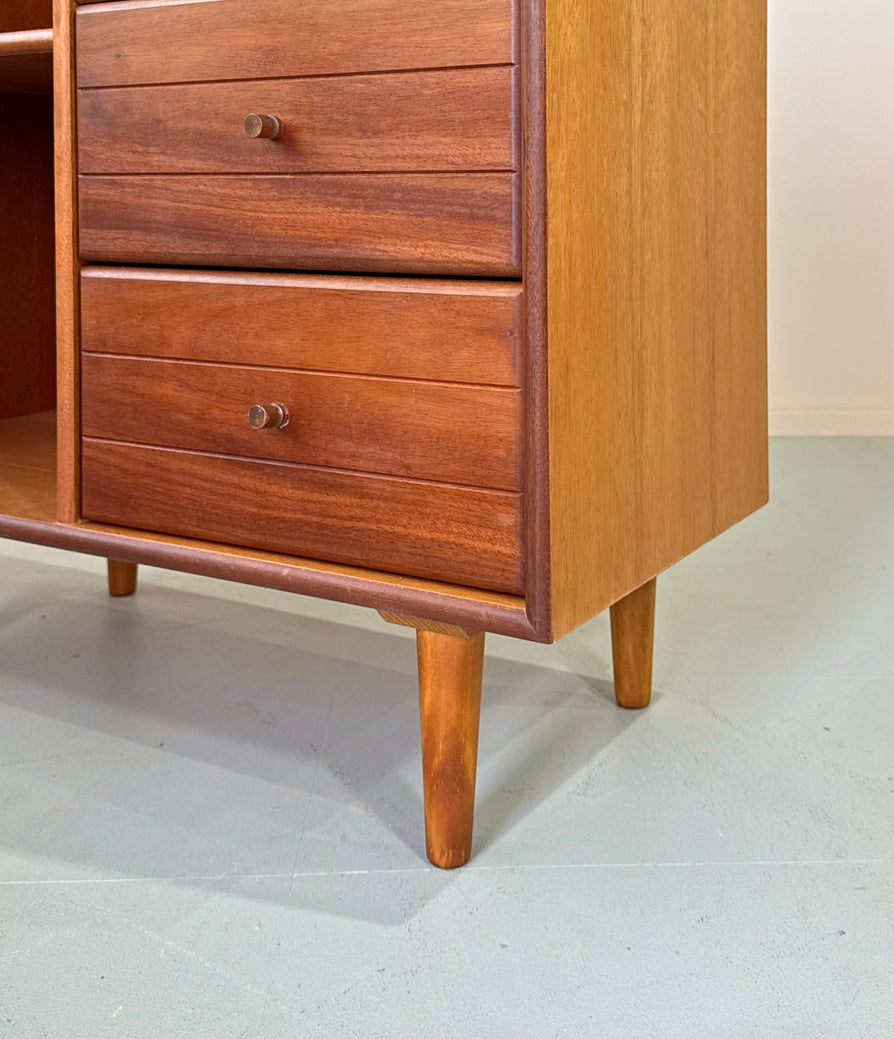 Mid-Sized Danish Bookcase / Chest Unit in Teak