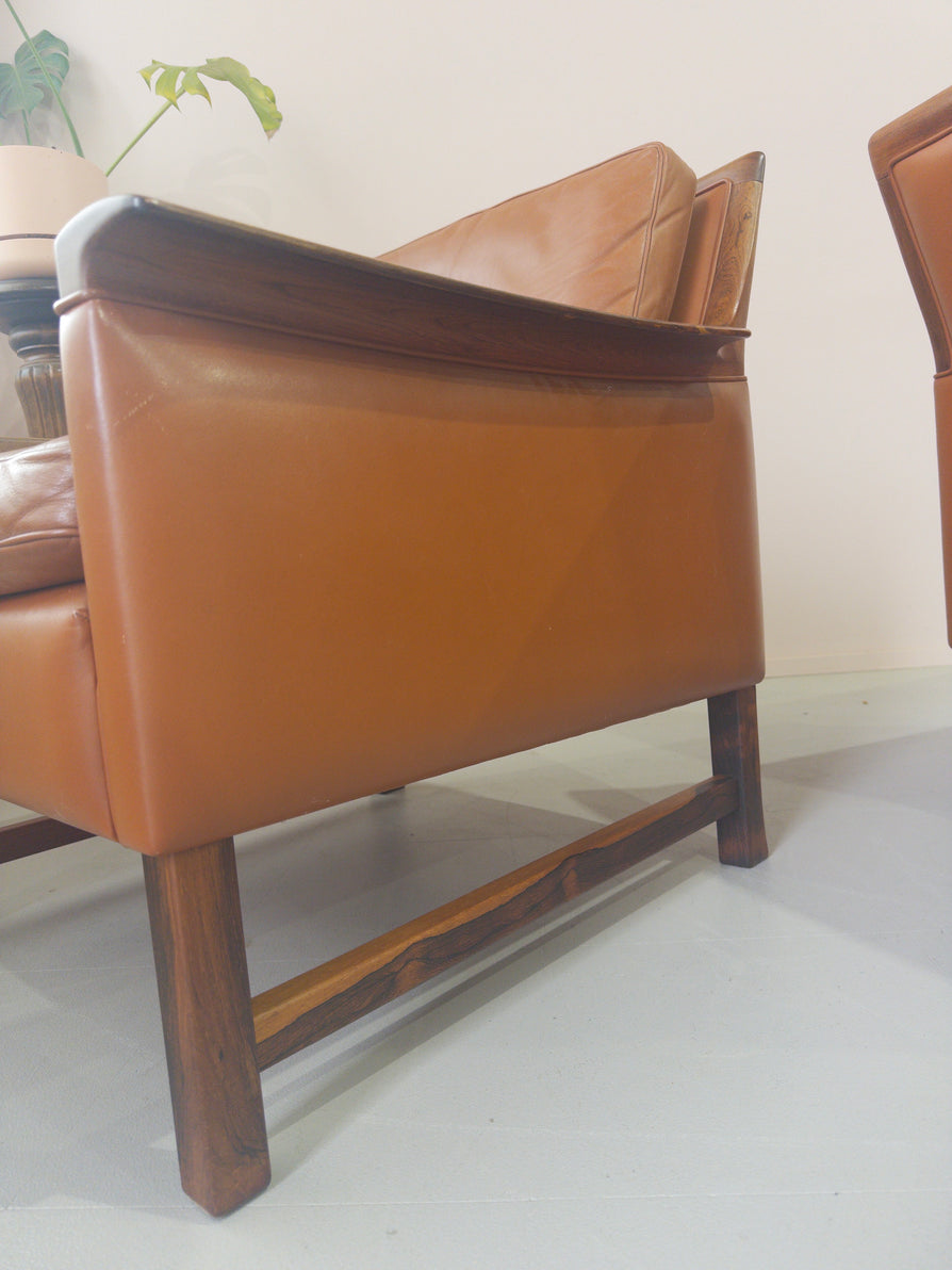 Pair of Torbjørn Afdal Lounge Chairs in Leather