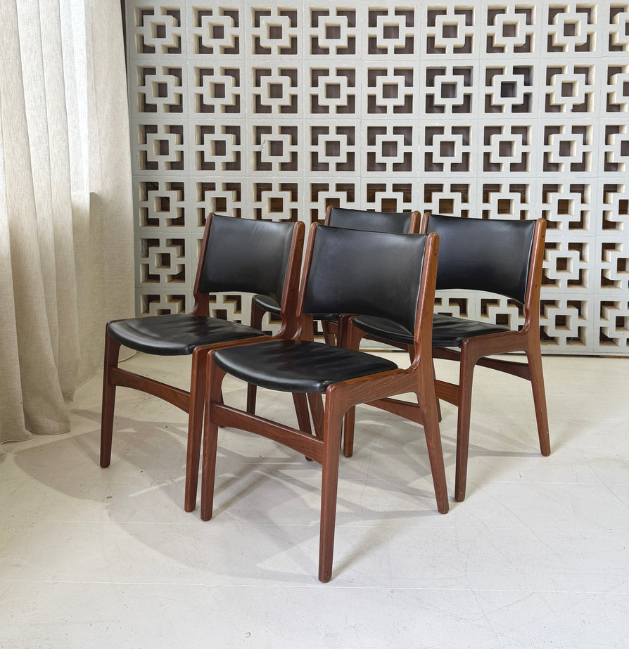 Four Erik Buch Model 89 Dining Chairs in Teak