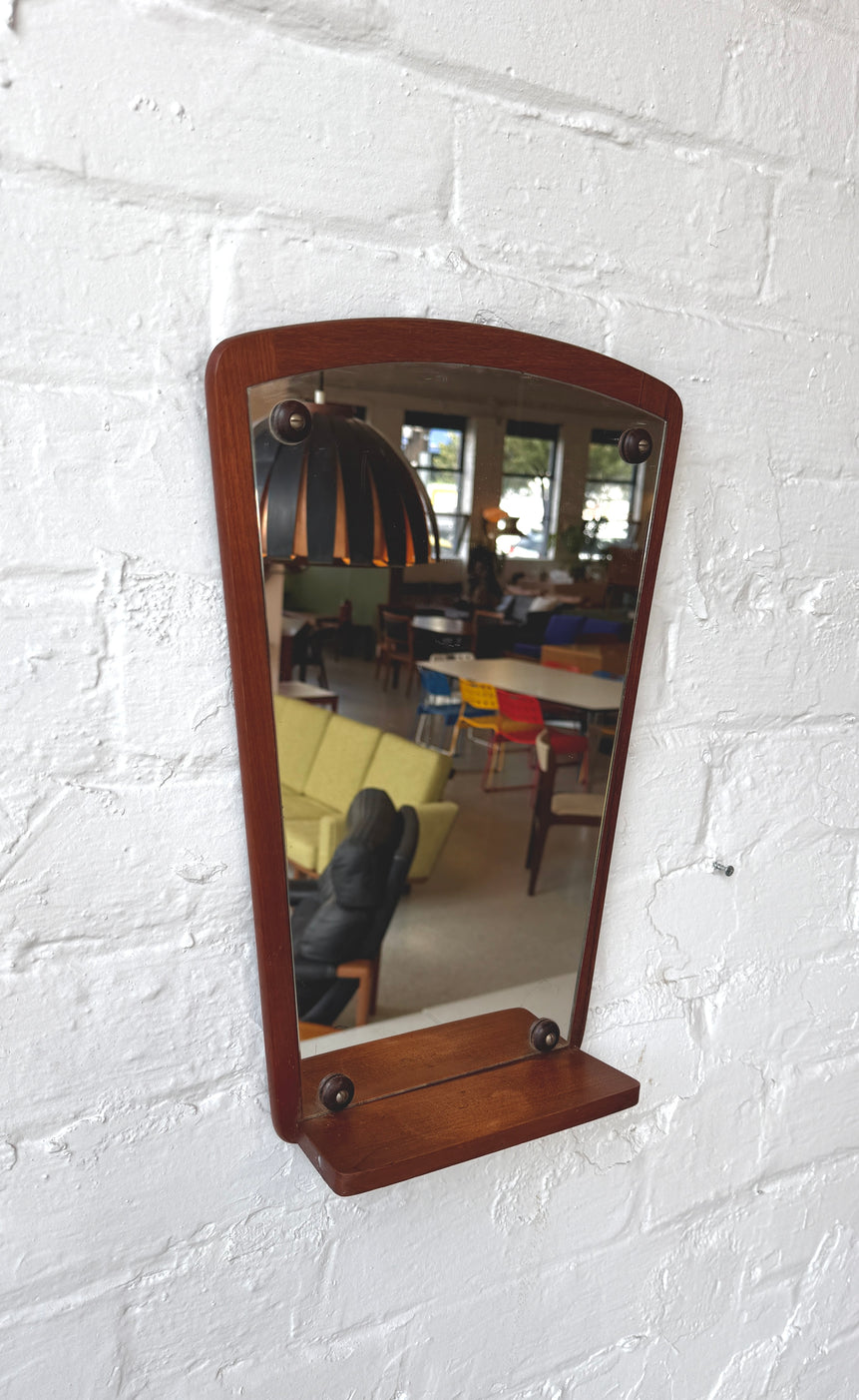 Vintage Danish Mirror & Shelf