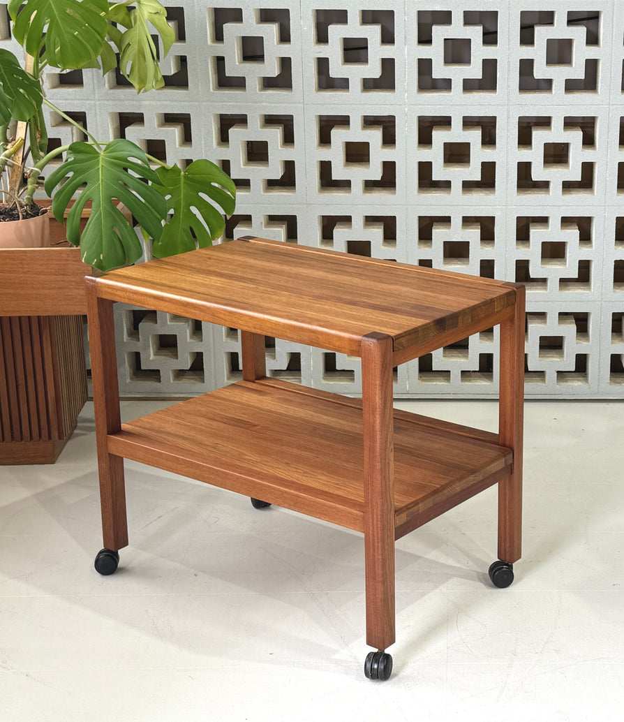 Mid-Century Serving Trolley / Cart in Blackwood