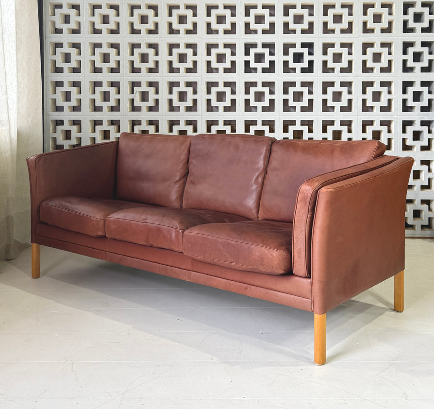 Mogens Hansen Three Seater Sofa in Leather