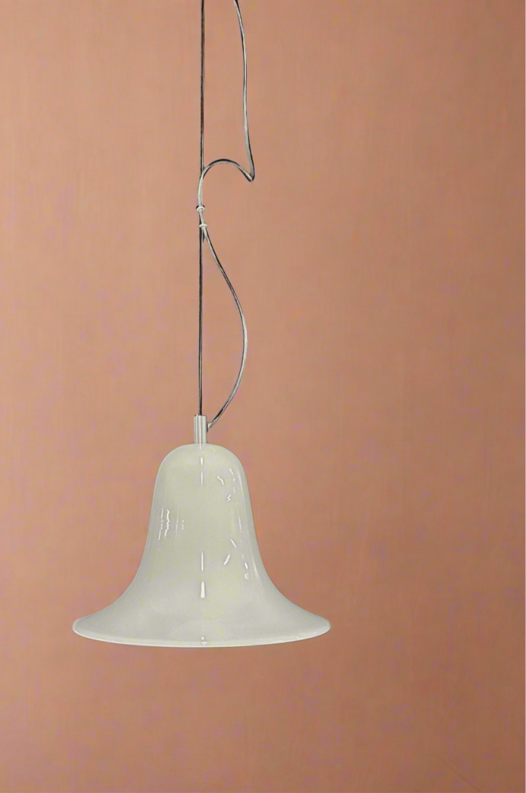 Verner Panton Pantop Pendant in White Glass