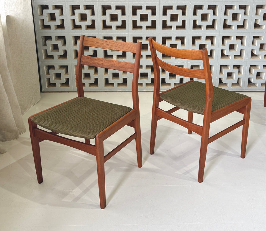 Four Swedish Dining Chairs in Teak